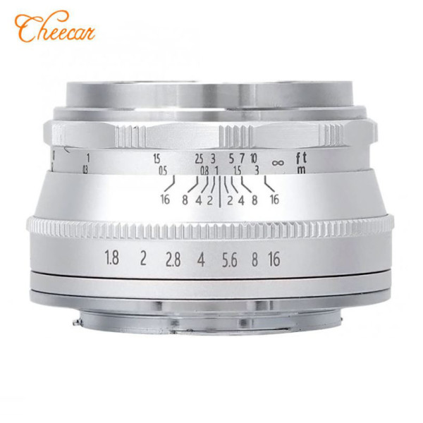 Cheecar 25mm F1.8 Manual Focus Fixed Lens for M4/3 Sony E Mount, Fuji Fx Mount, Canon EOS M, Nikon Z