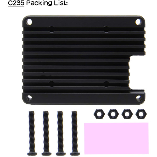 12mm Aluminum Alloy Heatsink (C235) Support 30mm Cooling Fan Compatible with Raspberry Pi Compute Module 4 CM4 Motherboard